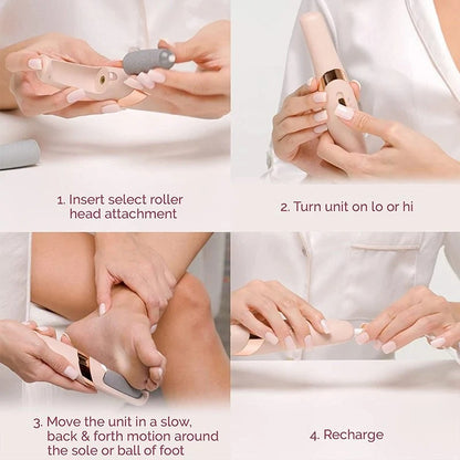 Rechargeable Electric Foot Callus Remover – 2-Speed Pedicure Foot File